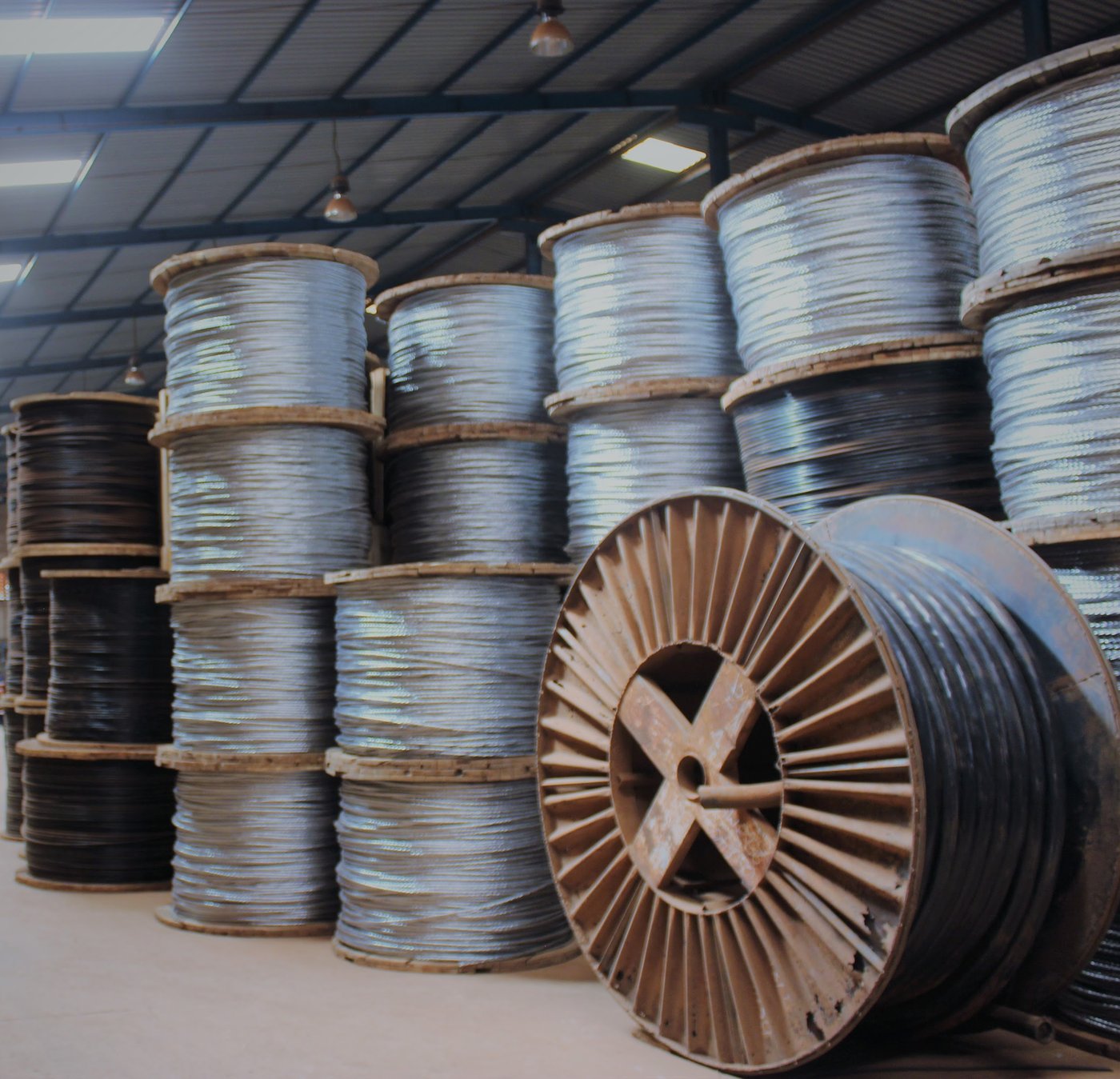 Hi-Tech warehouse full of cable drums ready for dispatch – Seeta, Mukono Uganda